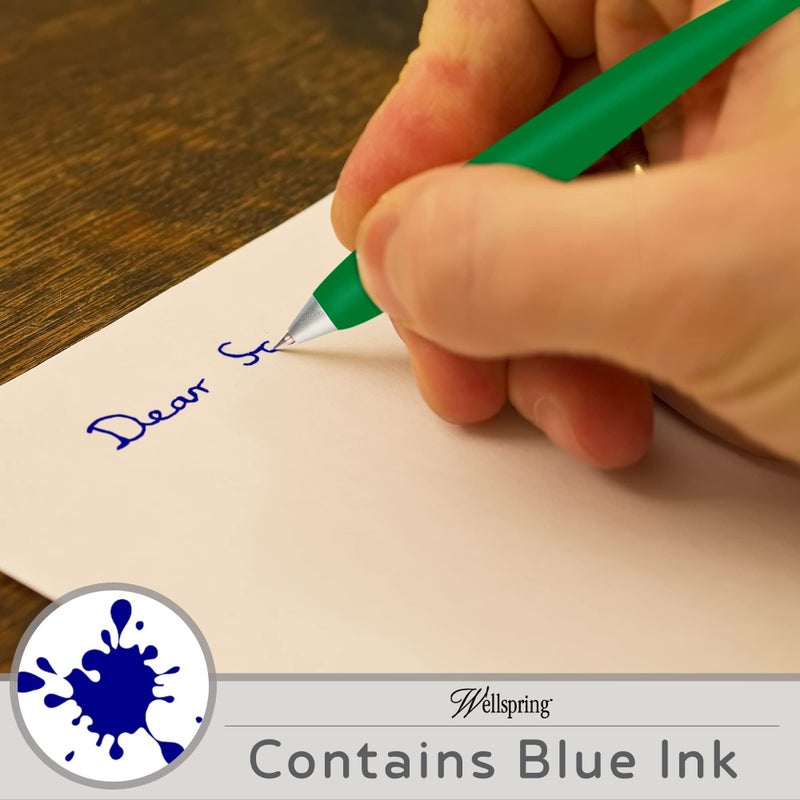 Wellspring Wiggle Writing Pens - Magnetic Pen with Built-in Magnet for Fridge Notes & Lists - Refillable Pens for Home & Office - Jade - Image 5